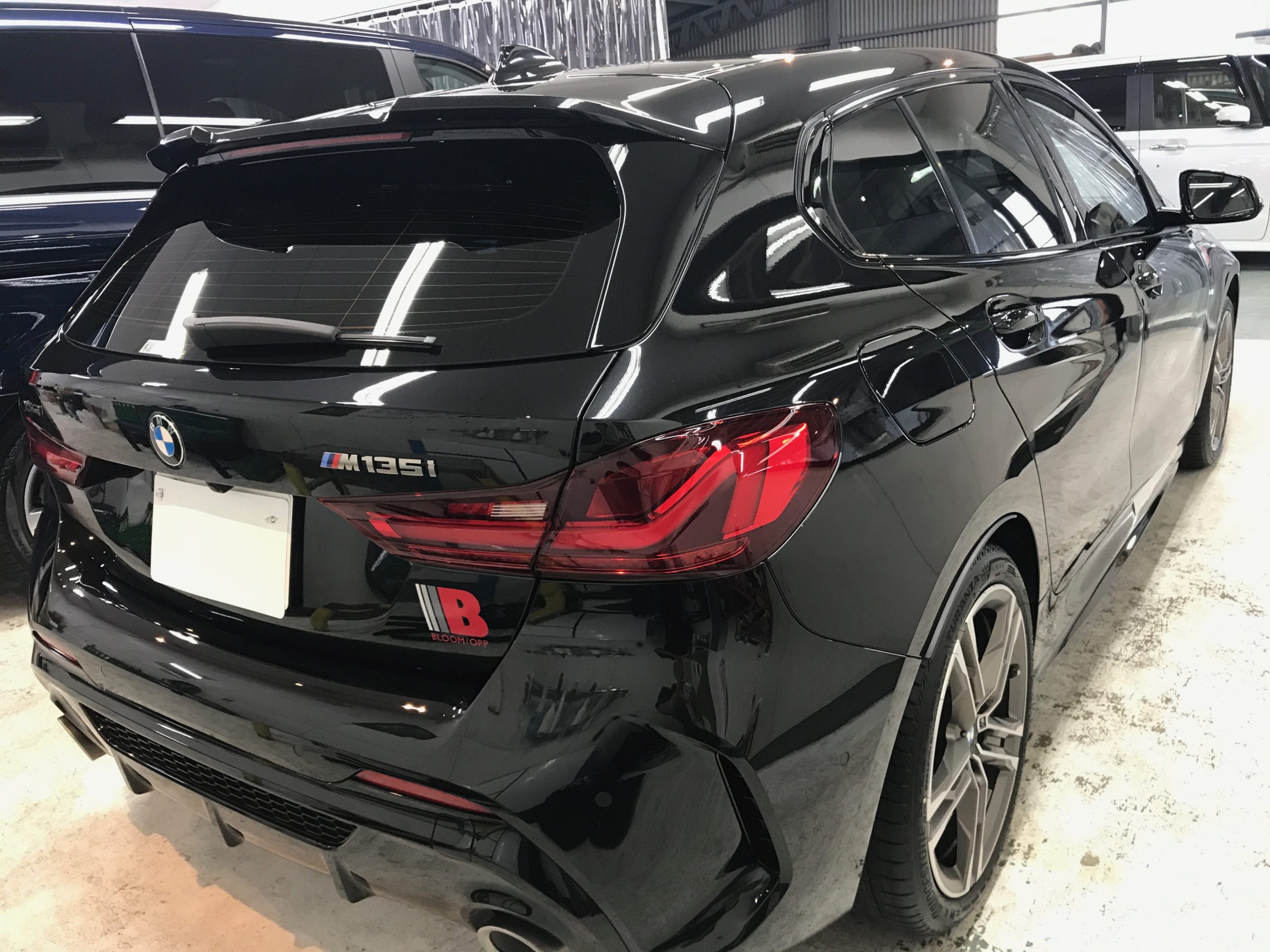 BMW・１シリーズのカーフィルム施工後・リアサイドガラス