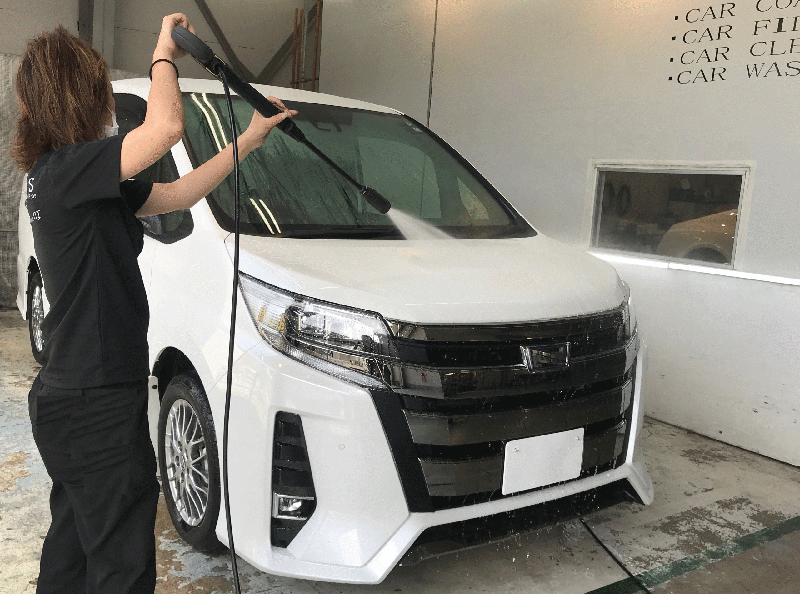 コーティング施工車のお手入れは基本的に水洗い