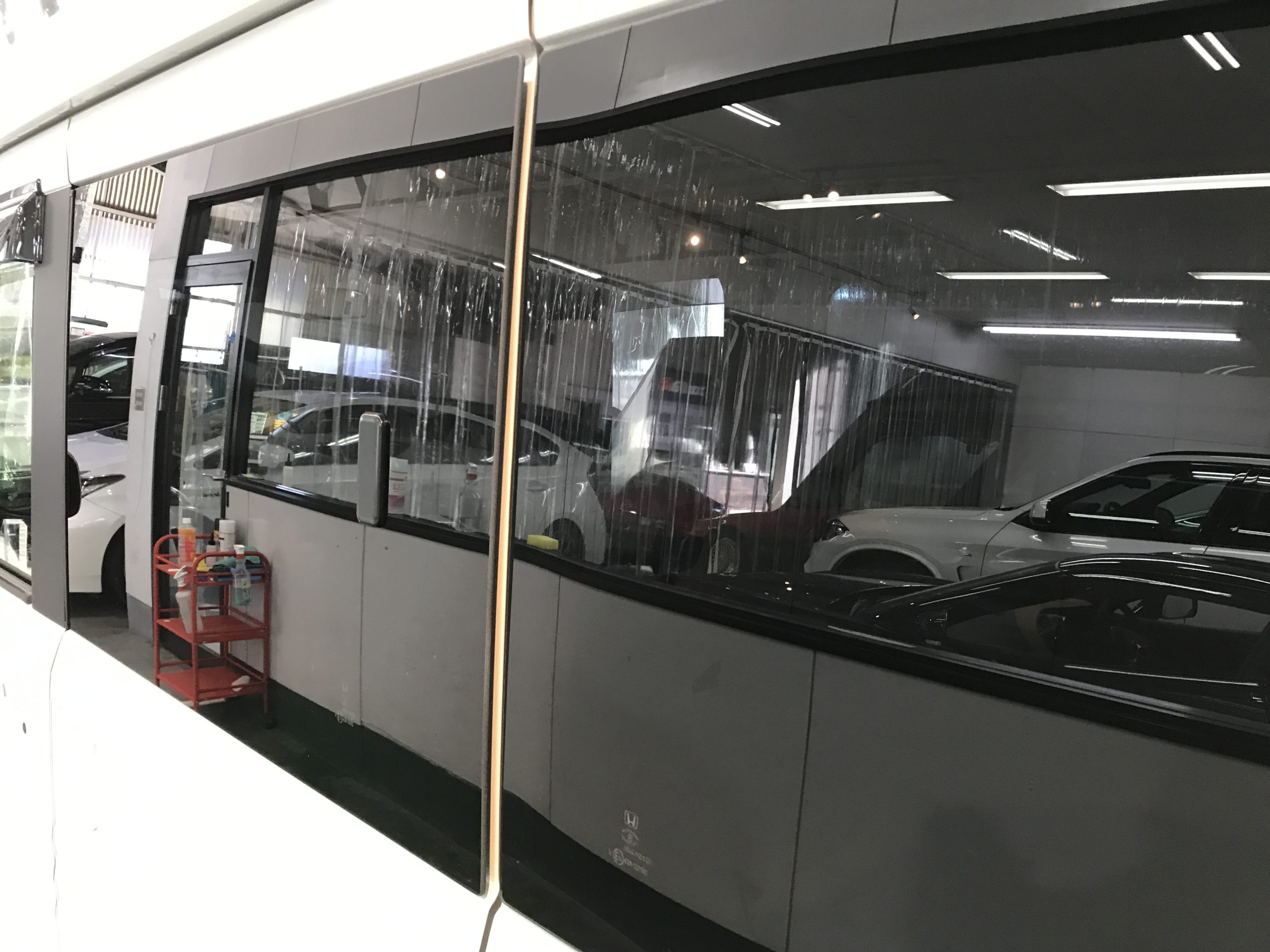 ホンダ・N-VAN：カーフィルム施工後写真：スライドドア部分