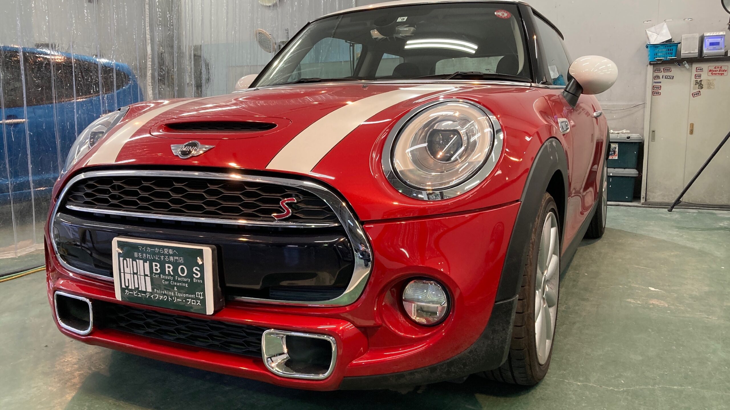 MINI・３ドアクーパS：ヘッドライトリファイン施工後：全体写真