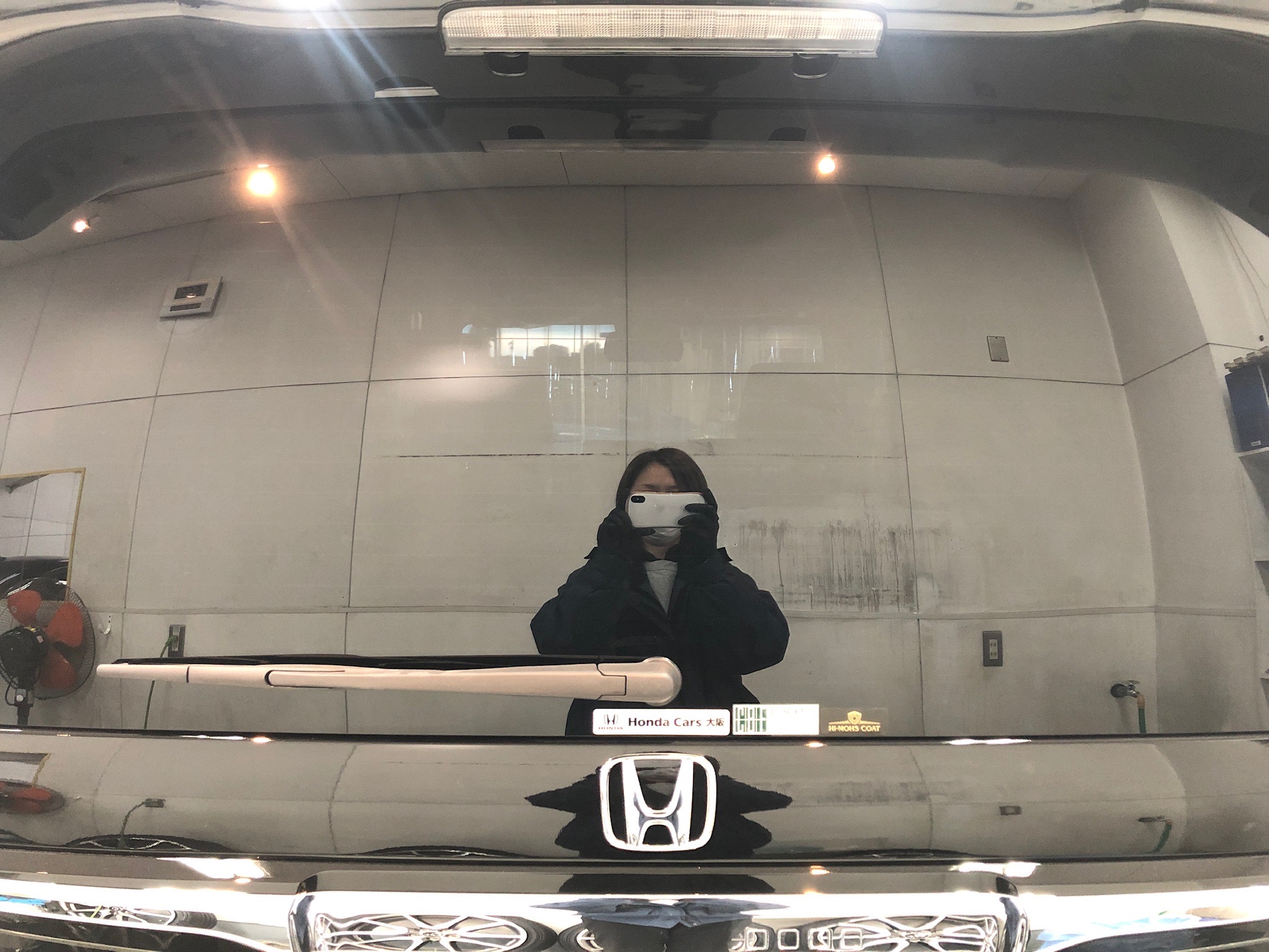 ホンダ・N-BOX：カーフィルム施工後写真：リアガラス