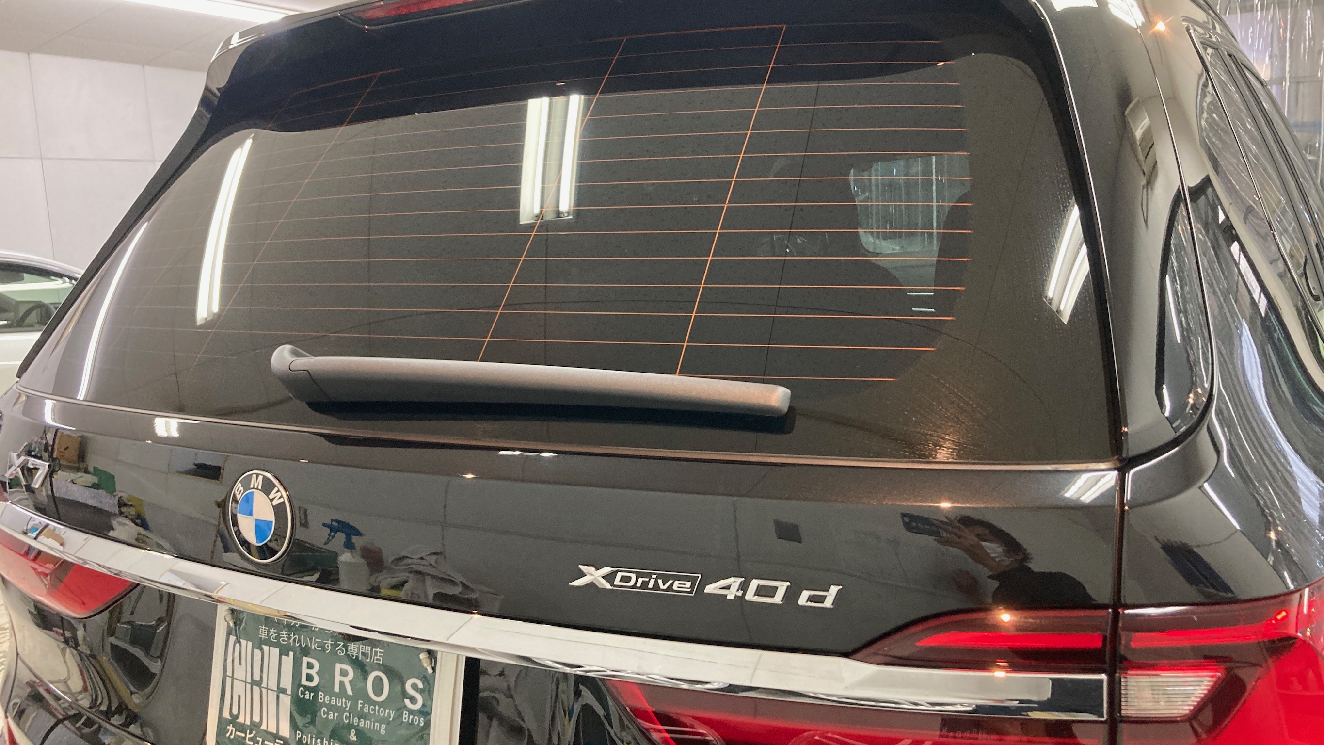 BMW・X7：カーフィルム施工後：リア