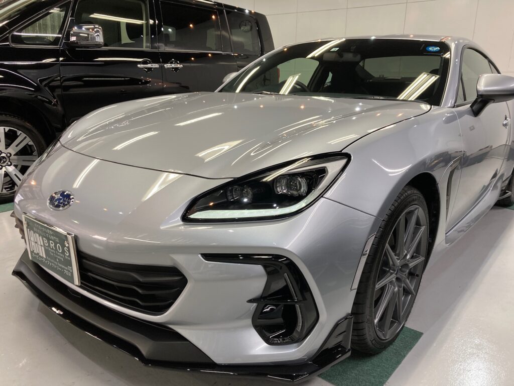 スバル・BRZ・リアルガラスコート classM施工完成写真：左側バンパー