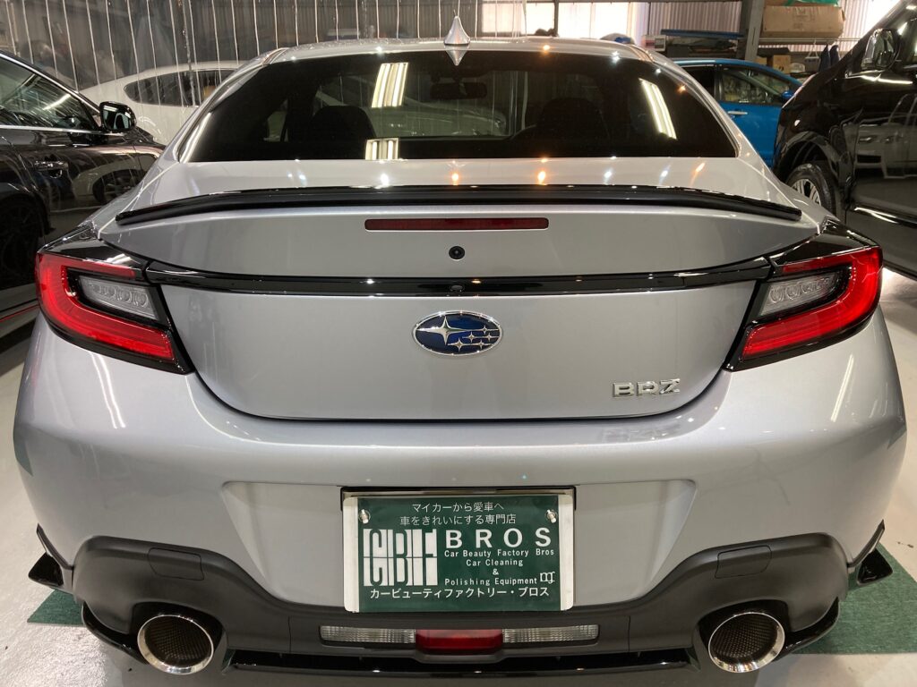 スバル・BRZ・リアルガラスコート classM施工完成写真：後方