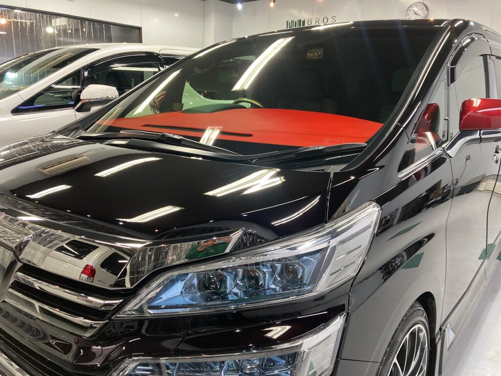 トヨタ・ベルファイア：リアルガラスコート classM施工完成写真：左側面