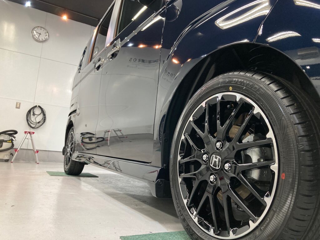 N-BOXのリアルガラスコートclassM施工完成写真：ホイール