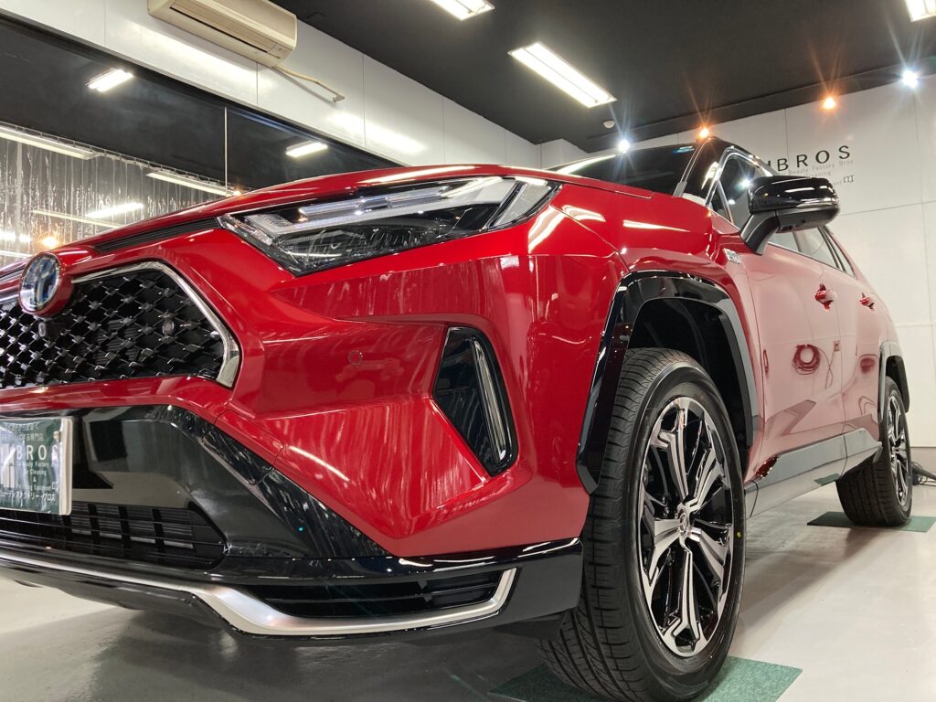トヨタ・RAV4のclassM施工完成写真：左バンパー