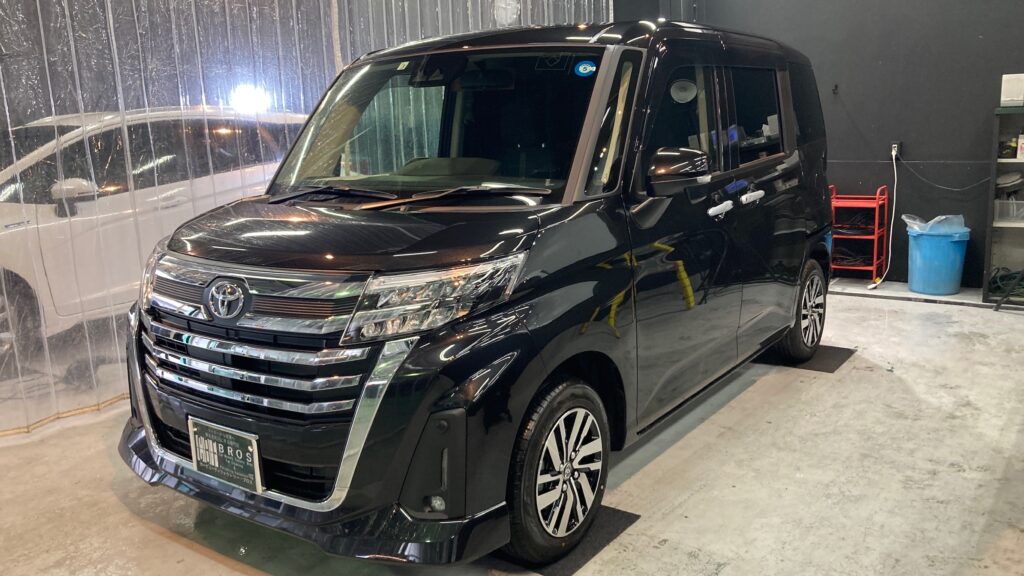 トヨタ・ルーミーのカーフィルム施工完成：完成後の全体の写真