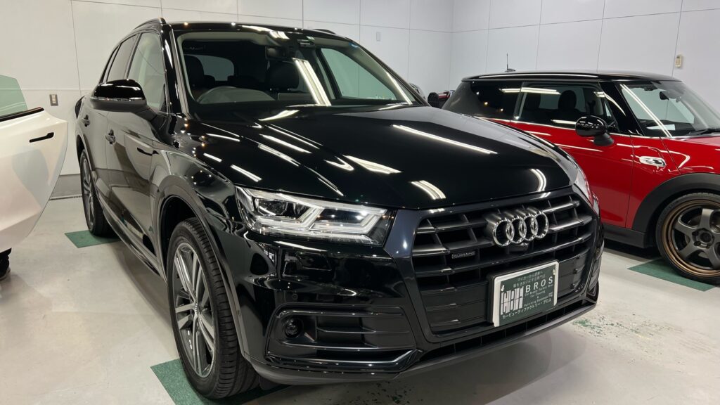 Audi・Q5の施工完了写真：右フロントバンパー