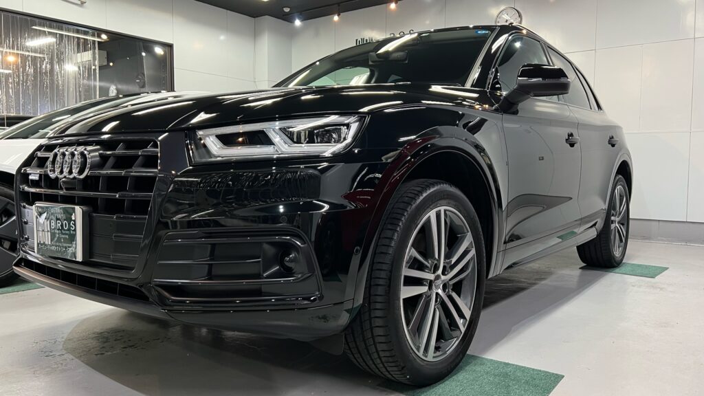 Audi・Q5の施工完了写真：左フロントバンパー