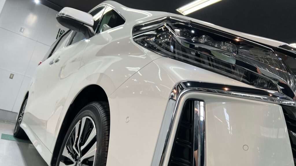 トヨタ・アルファード：グラフェンセラミックアドバンスド・施工完成写真：フェンダー部分