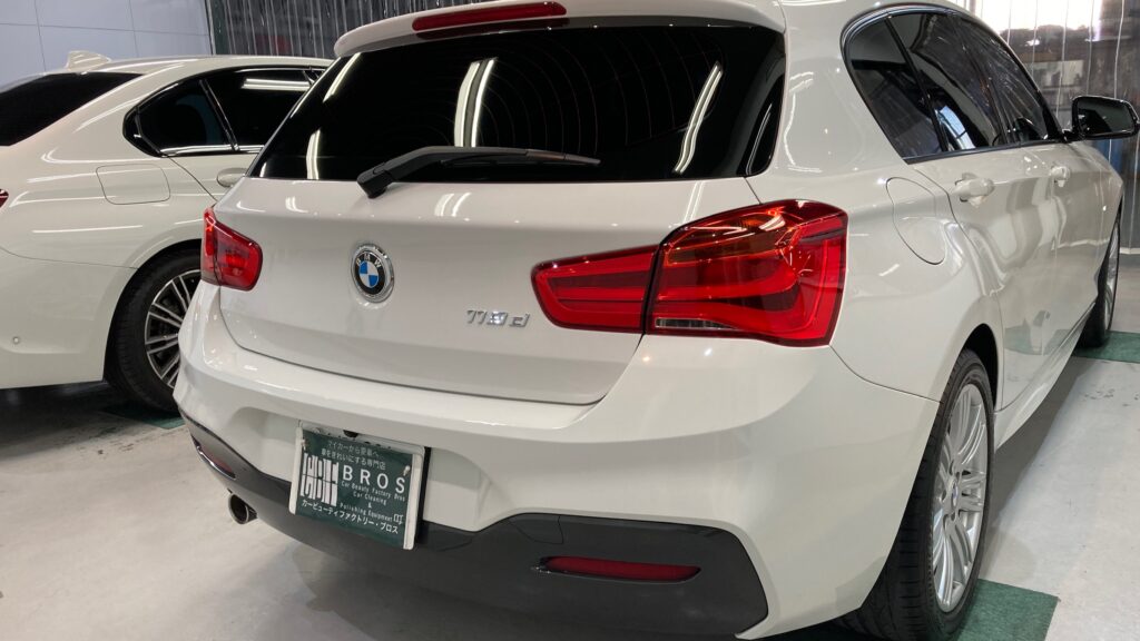 BMW・１シリーズ：クラスM施工：完成写真：右リアバンパーの写真