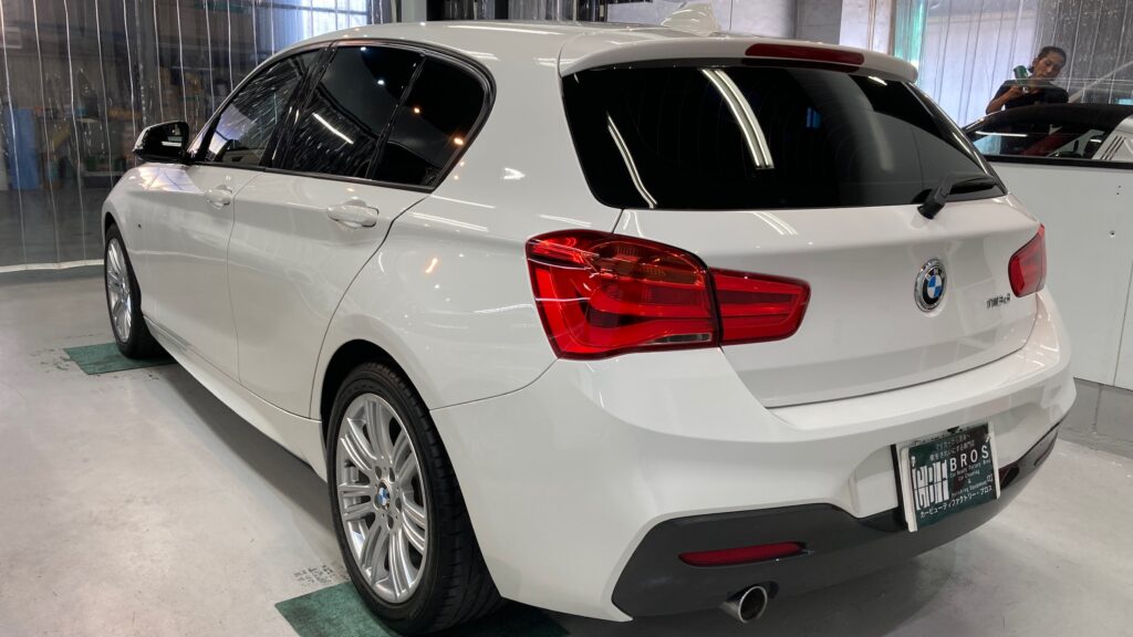 BMW・１シリーズ：クラスM施工：完成写真：左リアバンパーの写真