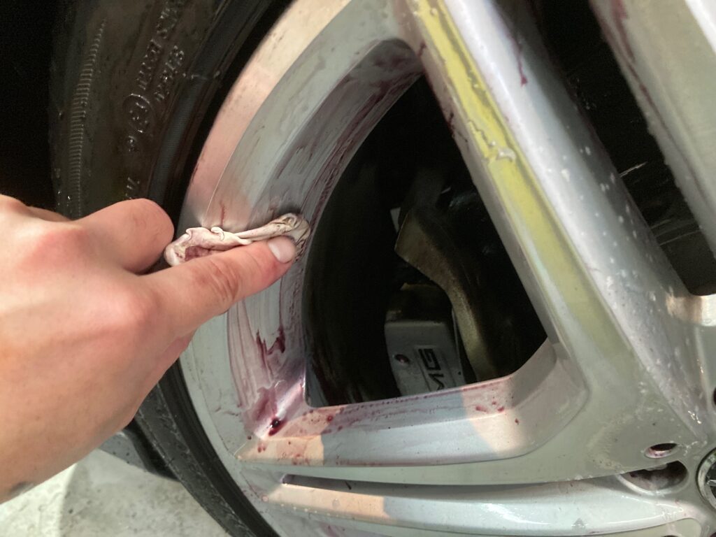 メルセデス・ベンツ・Ｓクラス：クラスＭ施工：下地処理工程：洗車の様子２