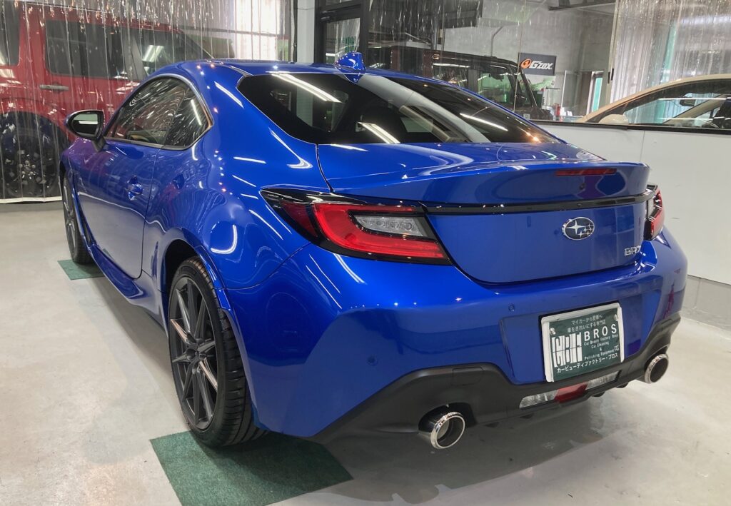 スバル・ＢＲＺ：クラスＭ施工：完成写真：左リアバンパーの写真
