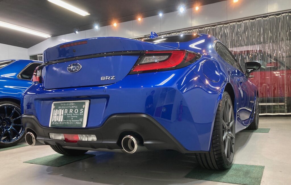 スバル・ＢＲＺ：クラスＭ施工：完成写真：右リアバンパーの写真