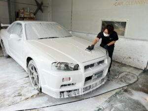 中古車コーティング、下地処理、脱脂洗浄