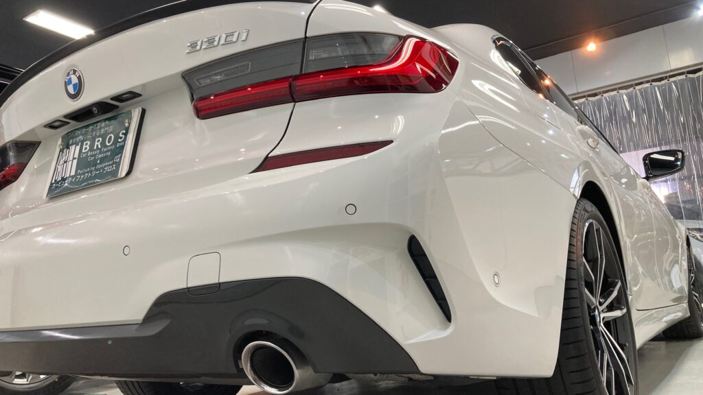 BMW・３シリーズ：クラスM施工：完成写真：リア、足回りの写真