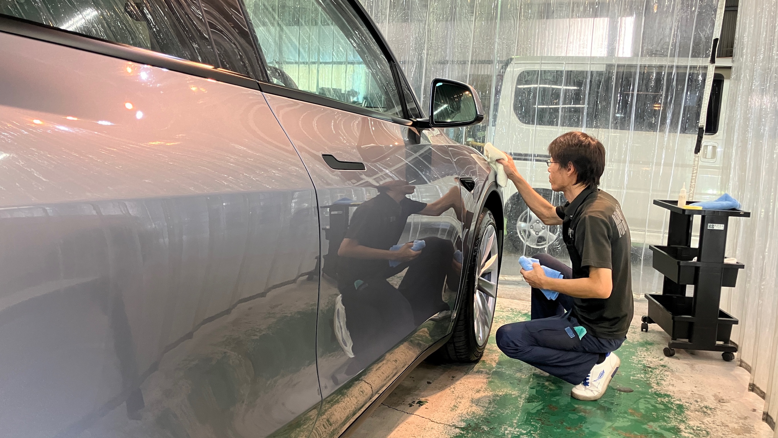テスラ・モデルY：アドバンスド施工：施工写真４