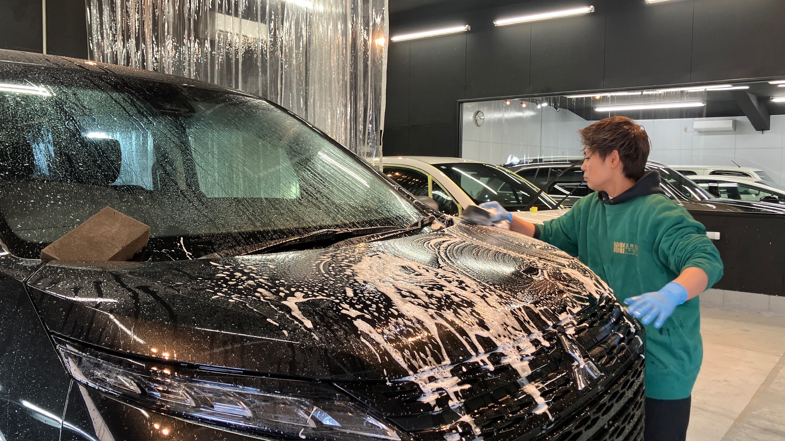 三菱・デリカD５：ガードグレイズ施工：施工写真１