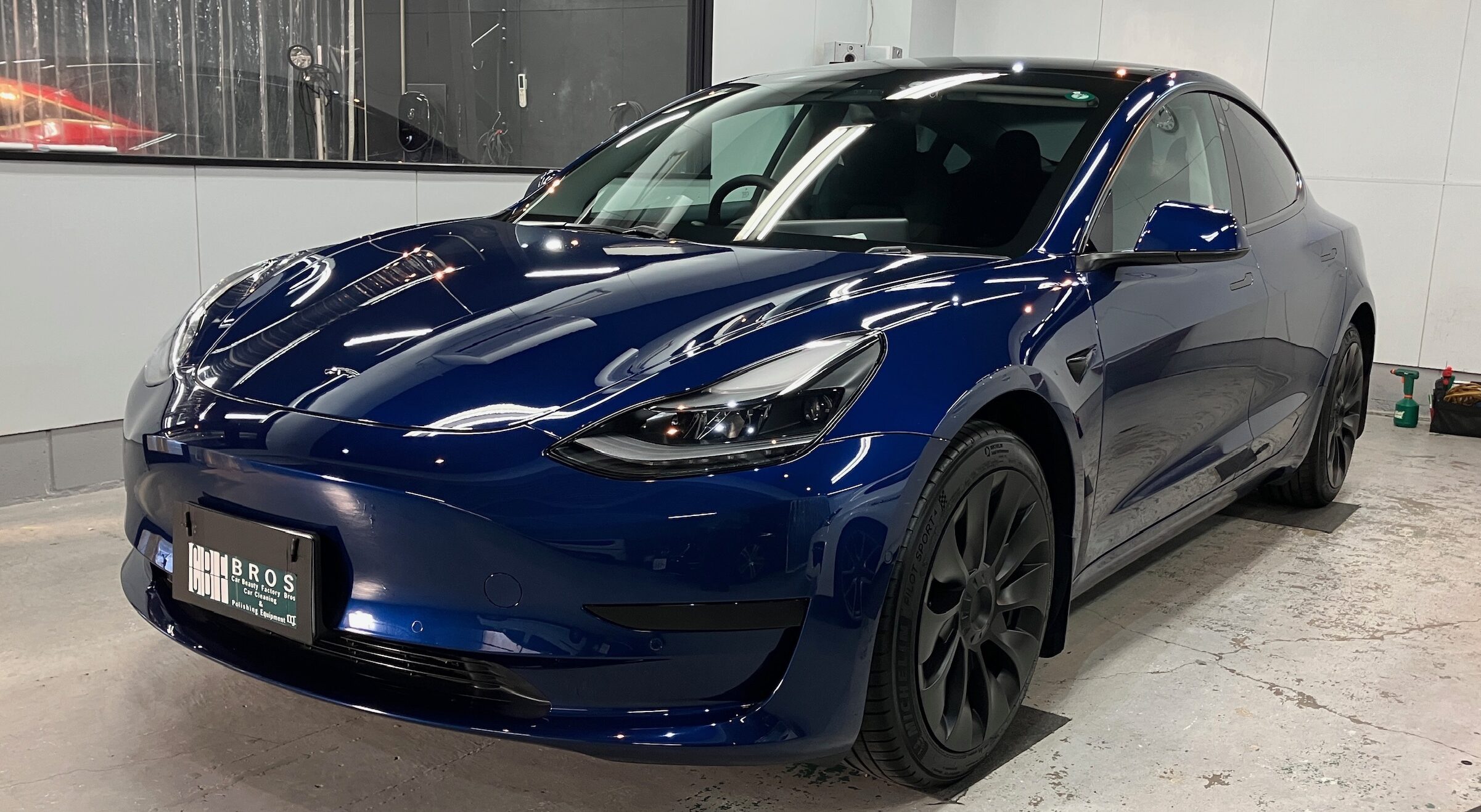 テスラ・モデル３：ガードグレイズ施工：完成写真３