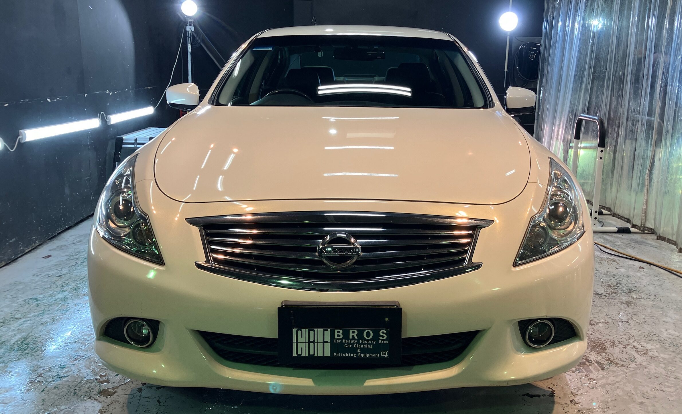 日産・スカイライン：ヘッドライト修復：完成写真３