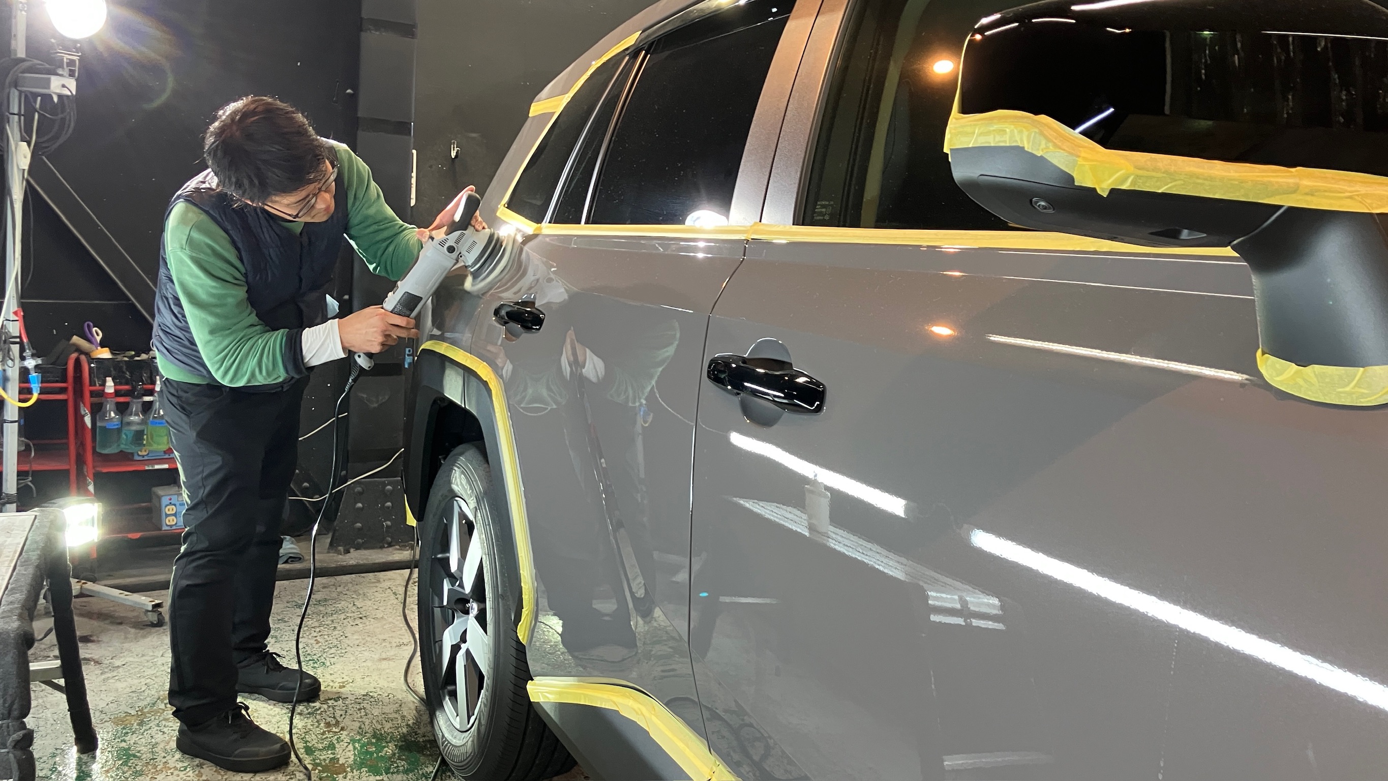 トヨタ・ガードグレイズ:ガラスコーティング施工:施工写真2