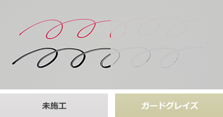 ガードグレイズの防汚性能（未施工との比較）