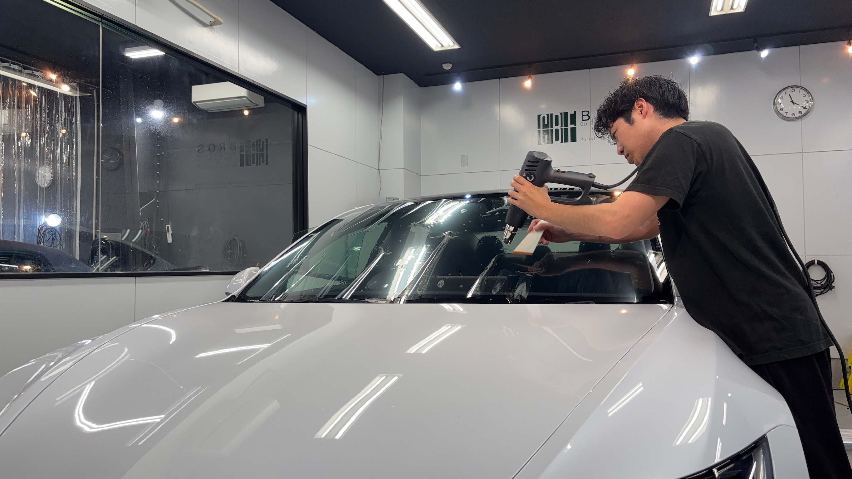 1テスラ・モデル3:カーフィルム施工:施工写真1