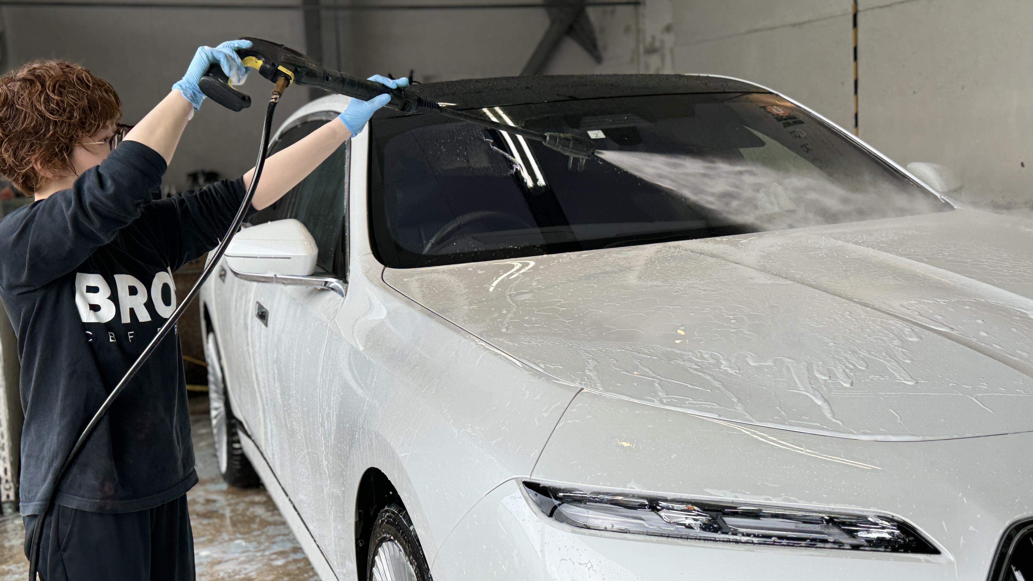 コーティング施工車の洗車イメージ